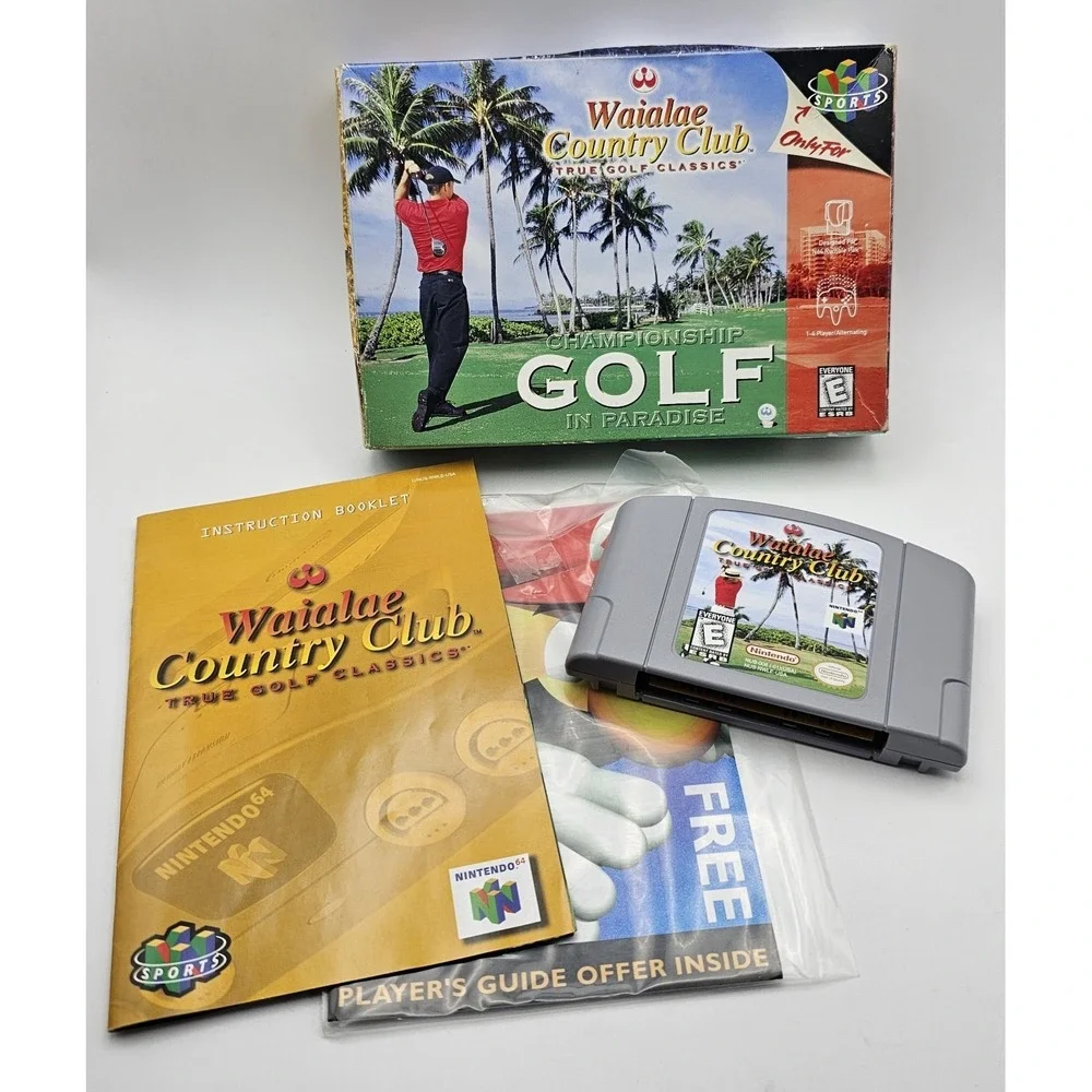 1998 Waialae Country Club N64 Complete In Box CIB Nintendo 64 Game Lot